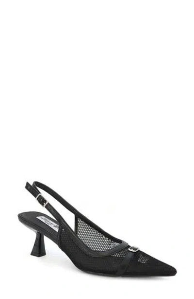 Seven7 Mesh Pointed Toe Slingback Pump In Black