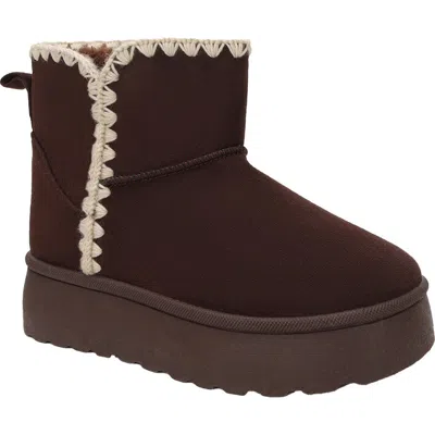 Seven7 Owen Embroidered Faux Suede Boot In Brown