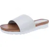 Seven7 Pearl Slide Womens Comfort Footbed Slide Sandals In White