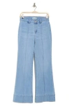 Seven7 Pintuck Wide Leg Jeans In Gray