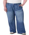 Seven7 Plus Size Denim Illusion Wide Leg Jeans