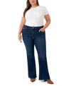 Seven7 Plus Size Generation Flare Jeans In Blue