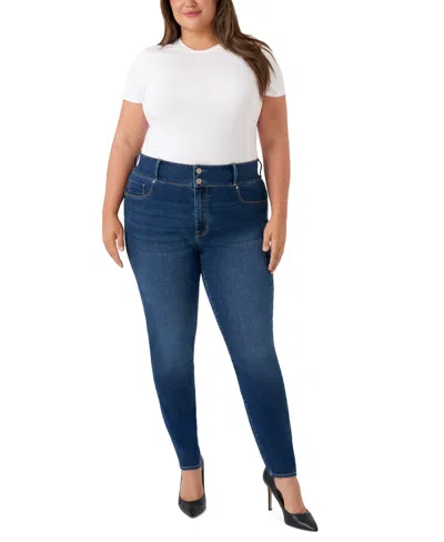Seven7 Plus Size High Rise Curvy Legging Jeans In Blue