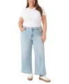 Seven7 Plus Size Loose Sneaker Jeans In Blue