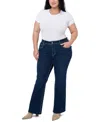 Seven7 Plus Size Starlette Boot Mid Rise Jeans In London