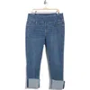Seven7 Pull-on High Cuff Pants In Blue