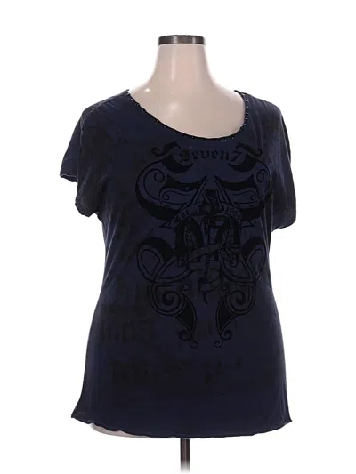 Pre-owned Seven7 Short Sleeve T-shirt In Blue