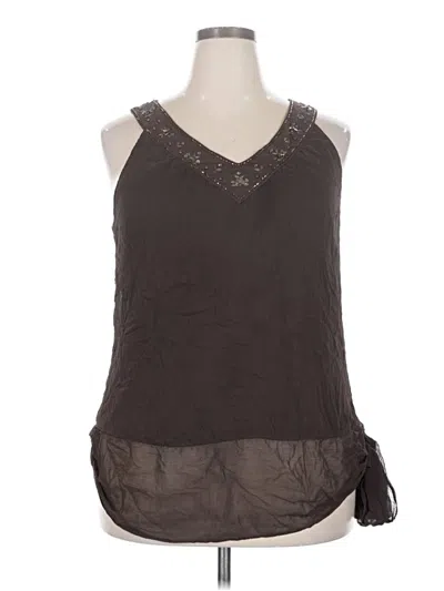 Pre-owned Seven7 Sleeveless Blouse In Brown