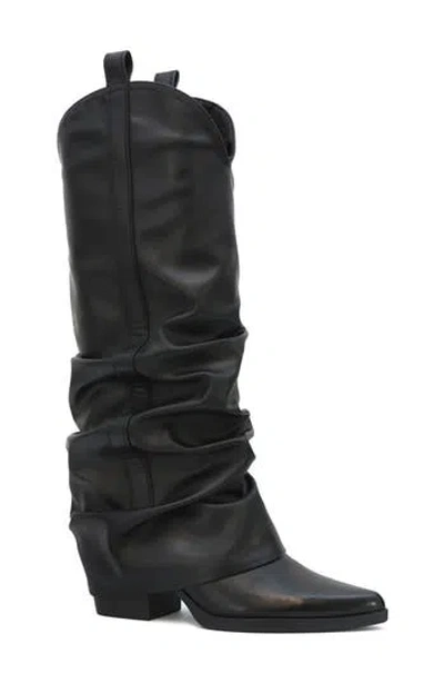 Seven7 Slouch Western Boot In Black