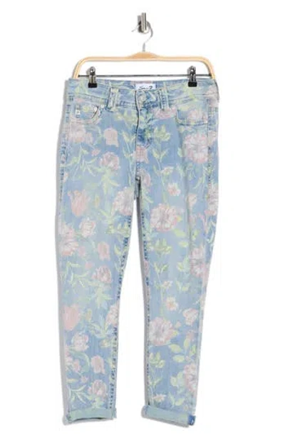 Seven7 Starlette Crop Jeans In Blue