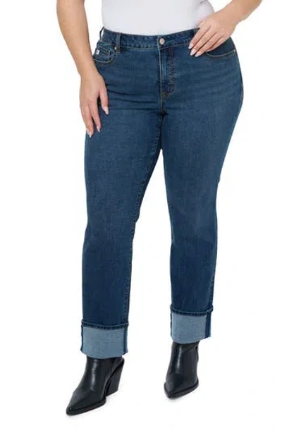 Seven7 Straight Leg High Cuff Jeans In St. James