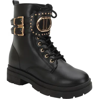 Seven7 Trenton Faux Leather Buckle Boot In Black