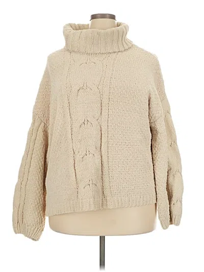 Pre-owned Seven7 Turtleneck Sweater In Brown