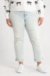Seven7 Weekend High Waist Slim Straight Leg Jeans In Blue