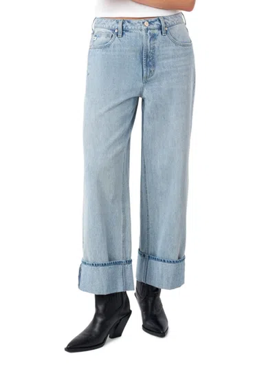 Seven7 Women's Cropped Wide-leg Cuffed Jeans