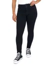 Seven7 Plus Womens Knit Denim Jeggings In Black Rinse