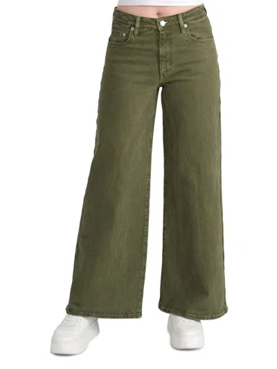 Seven7 Women's Relaxed Fit Baggy Jeans In Capulet Olive