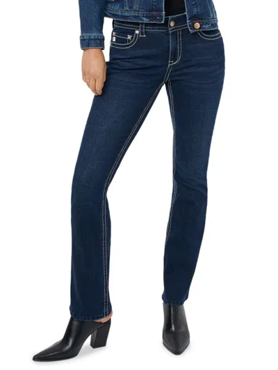 Seven7 Women's Starlette Embroidered Pocket Bootcut Jeans In Blue