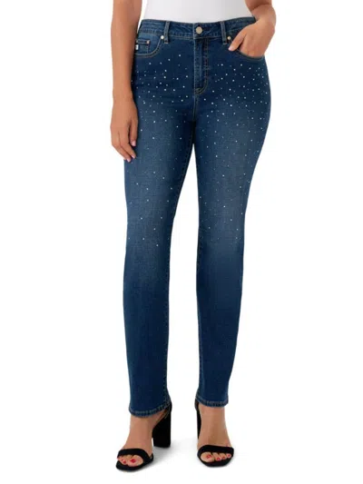 Seven7 Women's Vintage Shine Skinny Jeans In Blue