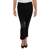 Seven7 Womens Sequined Ripped Straight Leg Jeans