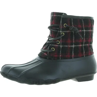 Seven7 Wool Goose Boot Womens Quilted Lace Up Booties In Multi