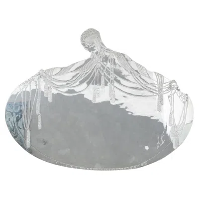 Pre-owned Sevenarts Ltd. Scarce Art Deco Style Erte Silverplate Footed Tray