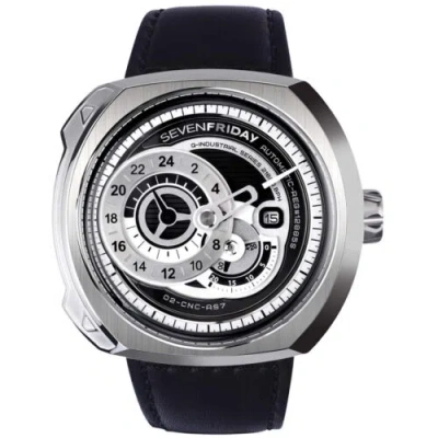 Pre-owned Sevenfriday Men's Watch Q-series Automatic Silver And Black Dial Strap Q1-01
