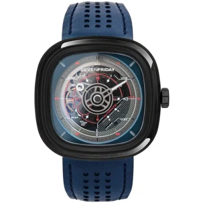 Pre-owned Sevenfriday Men's Watch T-series Power Reserve Leather Strap Automatic T3-03