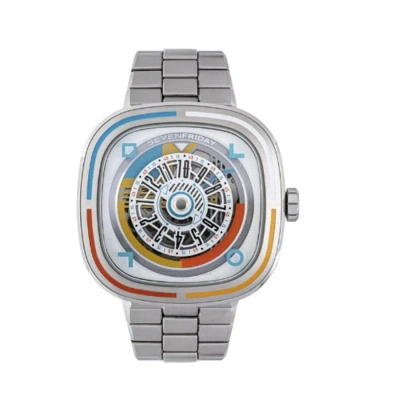 Sevenfriday Seven Friday "bauhaus Inspired" Automatic White Dial Men's Watch T1/08 In Metallic