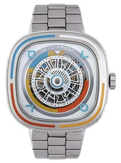 Pre-owned Sevenfriday T-series Bauhaus Inspired Automatic Stainless Steel Mens Watch T1/08