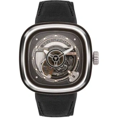 Pre-owned Sevenfriday Unisex Watch Ps Series Automatic Skeleton Dial Black Strap Ps2-01