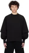 Seventh Black Raglan Layered T-shirt In Washed Night