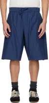 Seventh Blue Orb Shell Shorts In Blue
