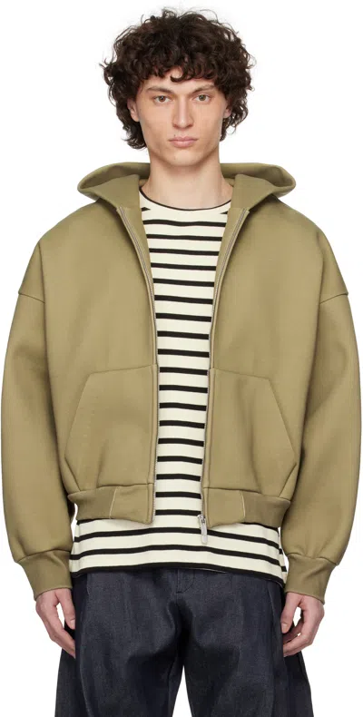 Seventh Khaki V2 Zipped Hoodie In Mustard