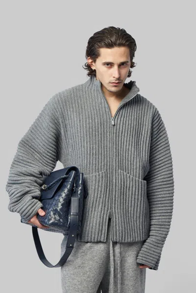 Seventh Knitted Mens Sweatshirt In Gray