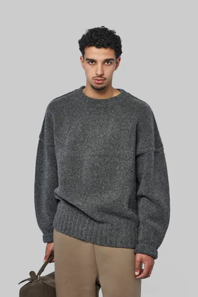 Seventh Knitted Mens Sweatshirt In Gray