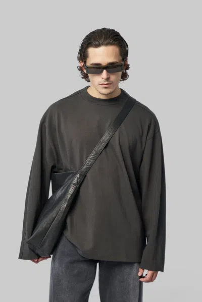 Seventh Knitted Mens T-shirt In Black