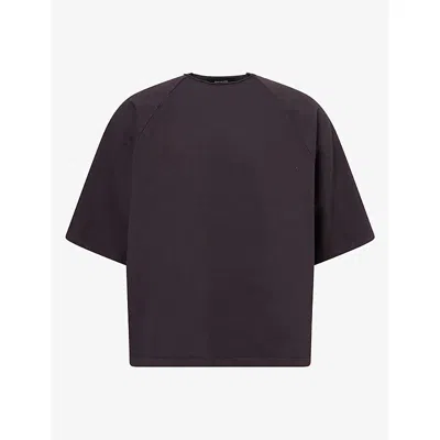 Seventh Mens Boxy-fit Dropped-shoulder Cotton T-shirt Cave Xl