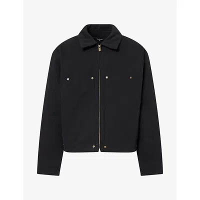 Seventh Mens Canvas Cotton Worker Jacket Night In Black