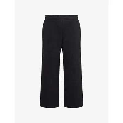 Seventh Mens Night V2 Stacks Straight-leg Cotton-blend Jogging Bottoms In Black