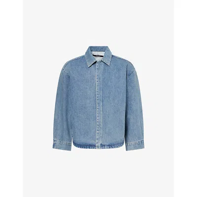 Seventh Mens Vintage Tide Blue Wash 410 Boxy-fit Denim Jacket