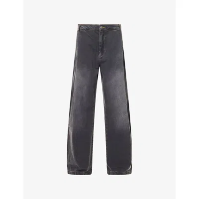 Seventh Mens Stone 440 Bermuda Wide-leg Denim Jeans Xl In Gray