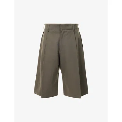 Seventh Mens Sage Bermuda Cotton-canvas Chino Shorts Xl In Green