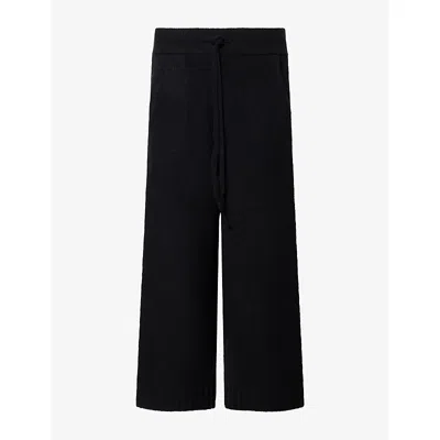 Seventh Mens  Stacks Wool-blend Knit Jogging Bottoms In Black