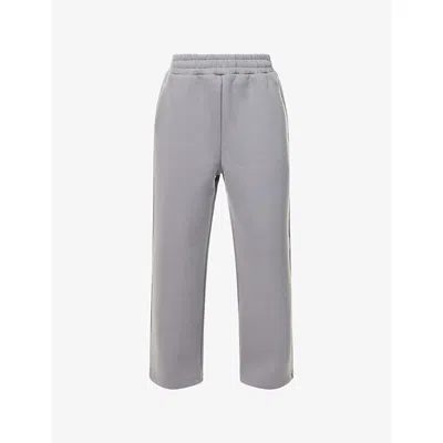 Seventh Mens Pale Blue V2 Stacks Straight-leg Cotton-blend Jogging Bottoms