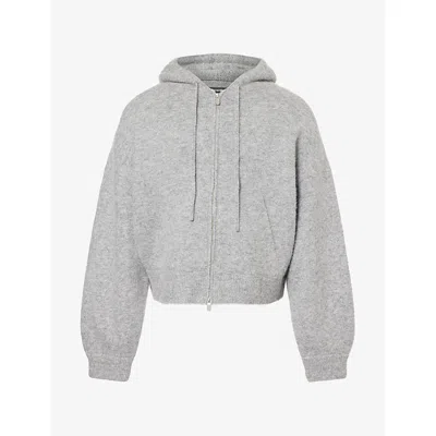Seventh Mens V2 Alpaca Wool-blend Knit Jacket Cloud In Gray