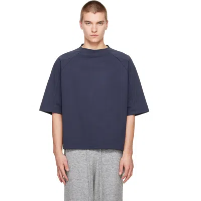 Seventh Navy Box Cut T-shirt In Blue