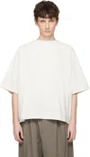 Seventh Mens Flat White Box-cut Crewneck Cotton T-shirt In White