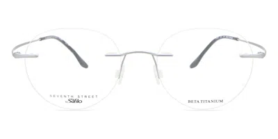 Seventh Street 7a035 Men's Glasses, Silver, Size 50