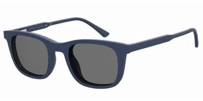 Seventh Street 7a110/cs With Clip-on Men's Glasses, Blue, Size 50